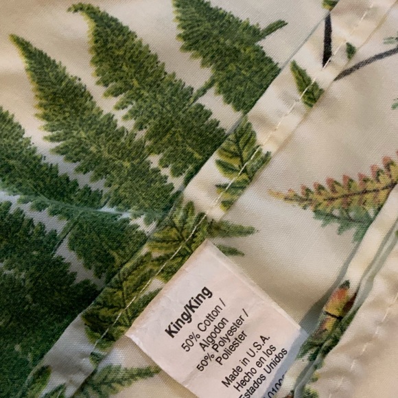 King Sheet Set Green Palm Tree Leaves Fern Bedsheet  Set 4 pc #ES086 - Picture 6 of 6